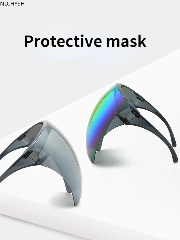 

Faceshield Protective Cycling Glasses Eyewear Women Men Bicycle Sunglasses Full Face Safety Anti-Frog Mask Bike Riding Goggles