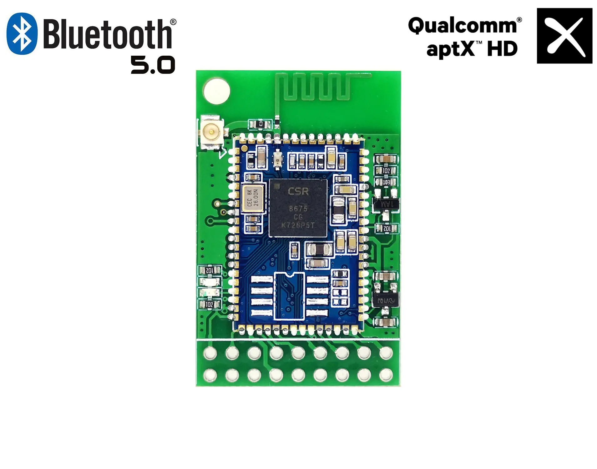 

Высококачественный аудиомодуль Hi-Fi Bluetooth 5,0 без потерь csr8675 fiber I2S aptx-hd LDAC