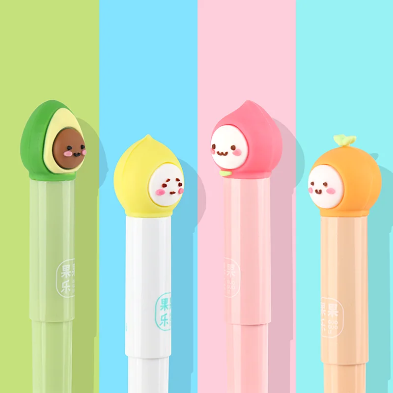 1-Piece Cute Fruit Fountain Pen 0.5mm Heat Sensitive Erasable Ink Pens for Kids Student Kawaii Stationery School Office Supplies |