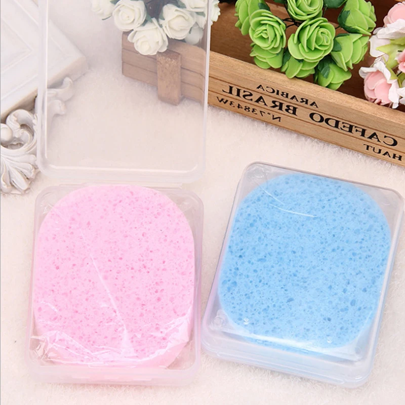 Высококачественная губка для мытья лица из натурального волокна круглая