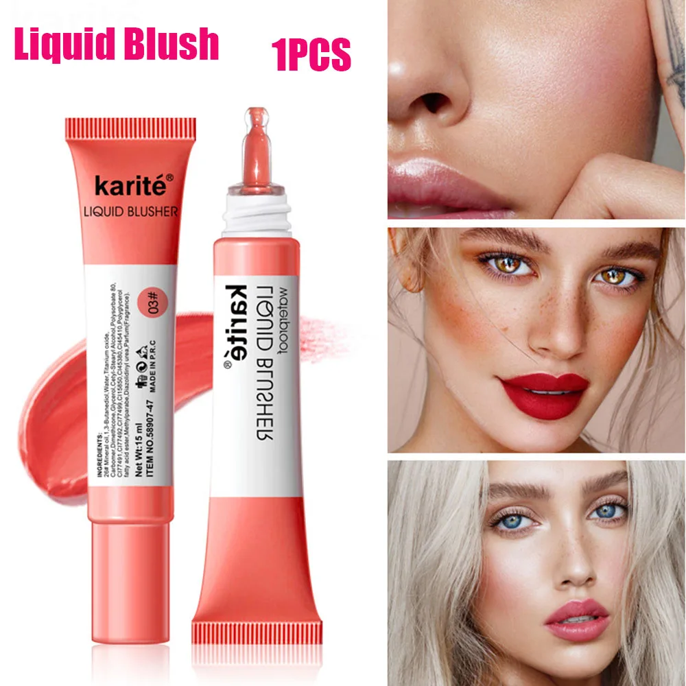 Румяна для лица жидкие румяна бриллиантовые 4 цветов долговечные контура макияж