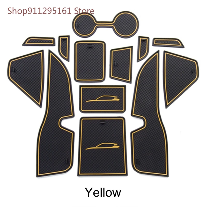 

13pcs Non-slip Gate Slot Mats Cup Dust Mats Water Coaster For NISSAN KICKS 2017 2018 Accessories