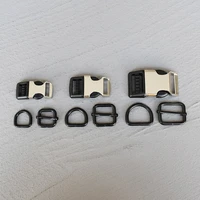 20 sets 152025mm plastic webbing metal belt straps buckle for bag backpack pet dog collar necklace paracord garment sewing