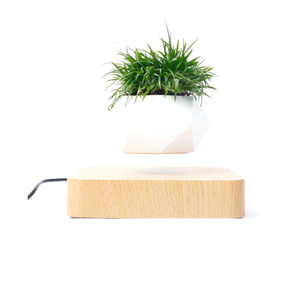

Novelty Levitating Pot Rotation Air Bonsai Planters Magnetic Levitation Flower Floating Potted Plant for Desk Decor Gift