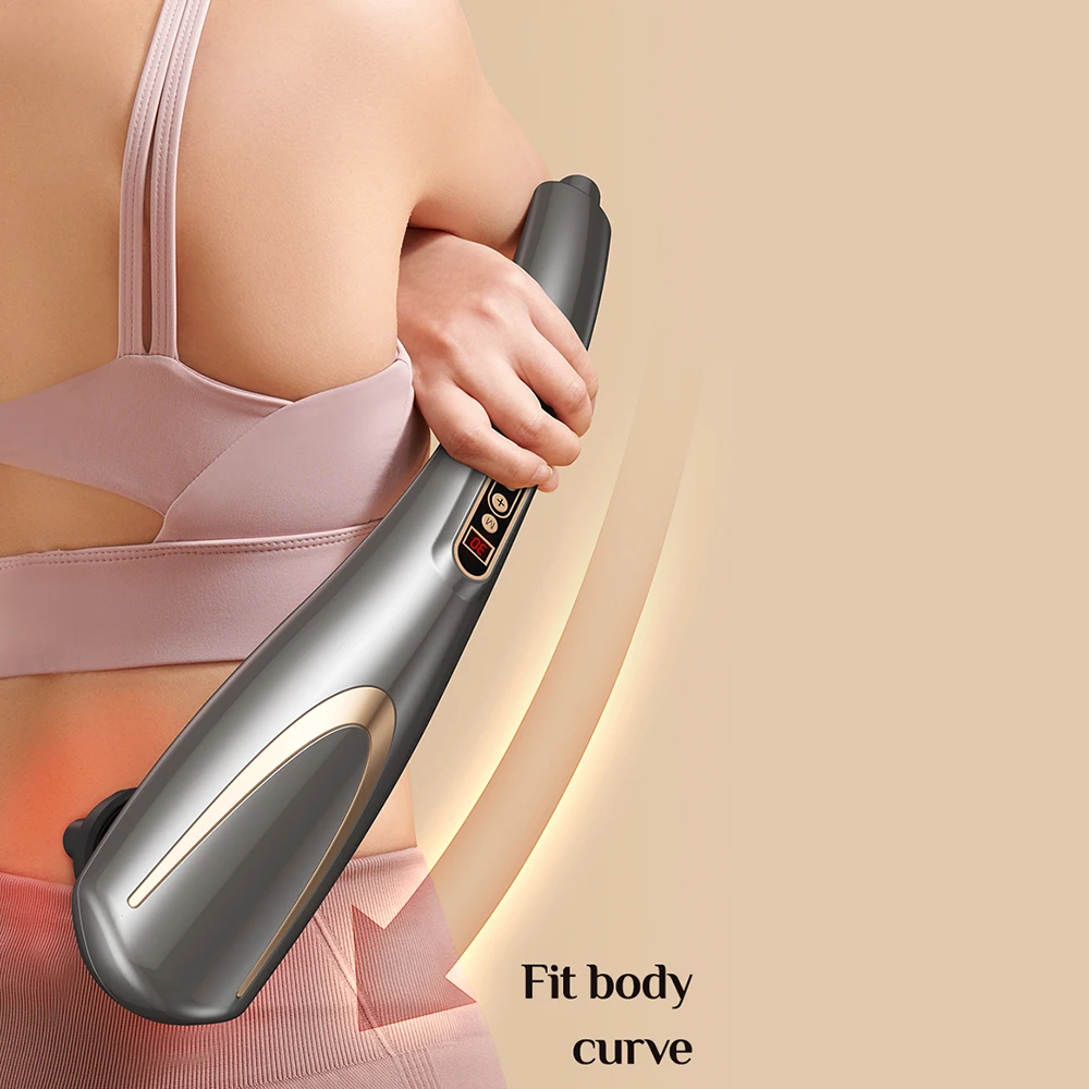 

Electric Massager Hammer Full Body Relaxation Massage Roller Back Neck waist hips Leg Feet Pain Relief 6 Massage Heads