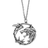 hanreshe necklace jewelry necklace pendants game cosplay gothic jewelry party wolf head long necklace men women gift