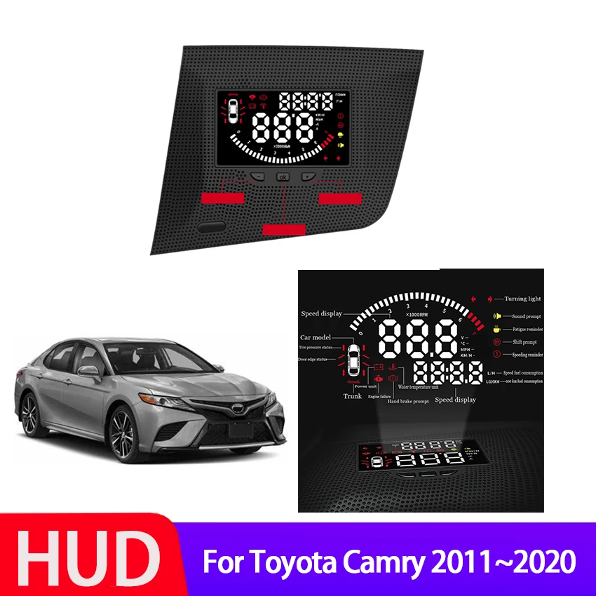 

Автомобильные электронные аксессуары, дисплей HUD для Toyota Camry 2011 ~ 2018 2019 2020, цифровой спидометр