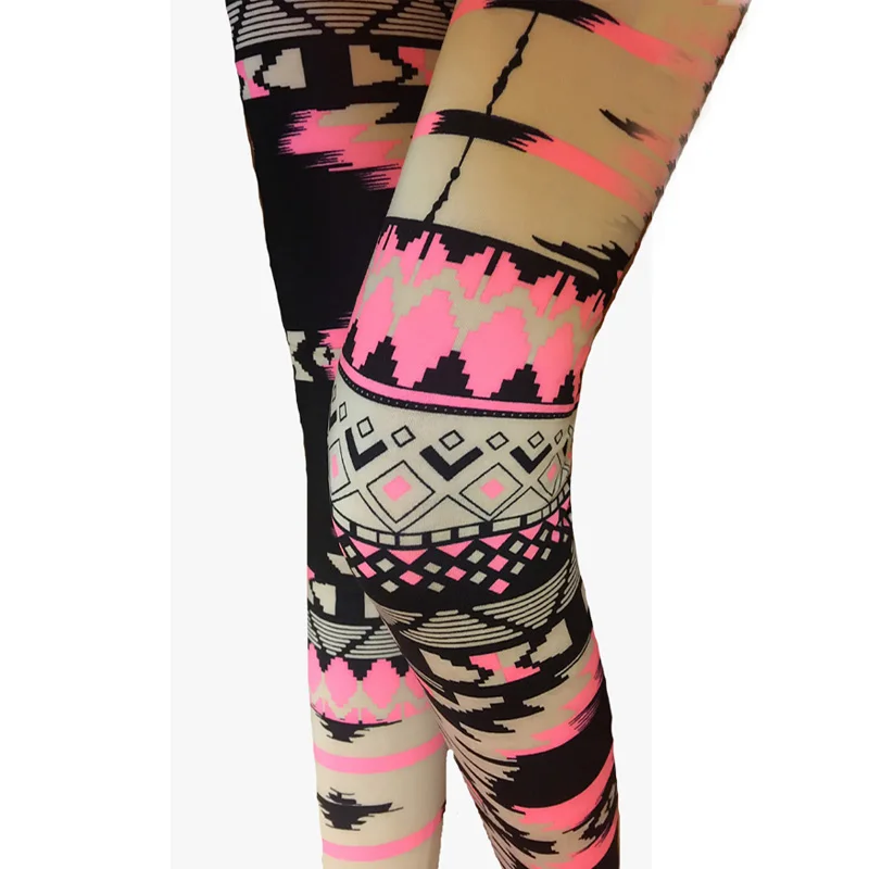 

Sale Women Thin Leggings Xmas Winter Patterned Printing High Stretch Nine Hot Leggings Pants
