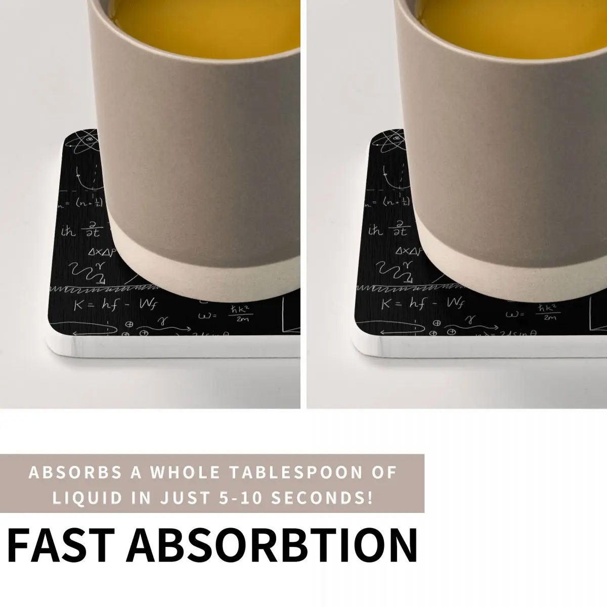 Quantum Physics Diatomite Square Round Coaster Eco-friendly Cup Bonsai Mat Soap Toothbrush Pad Wholesale Diameter 10cm | Дом и сад