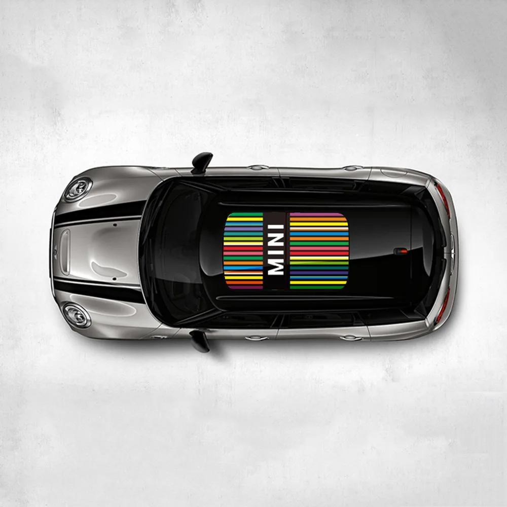 Rainbow Стайлинга автомобилей наклейки на люк наклейки полосы украшения для Mini Cooper One S JCW R53 R55 R56 R61 F54 F60 земляк аксессуары - Color Name: Rainbow