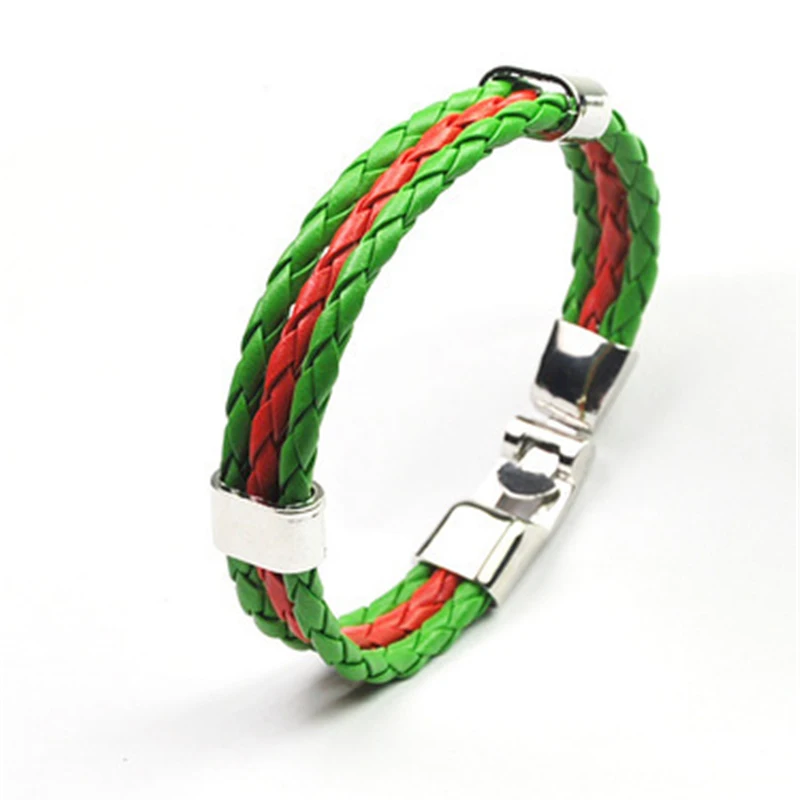 

CUTEECO Anchor Bracelets Arrival Stainless Steel Bracelets Fashion Jewelry style Sport Camping cord for Men Women National flag