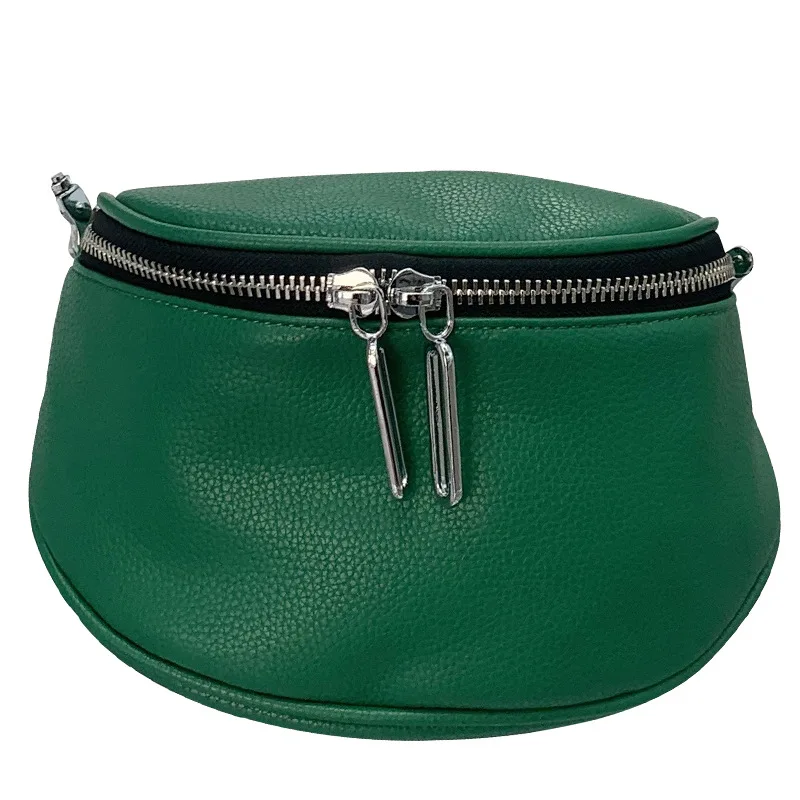 

Women Messenger Bag European High Quality Semicircle Saddle Bag Wide Shoulder Belt Cross Back Chest Bag Female Shoulder Bag