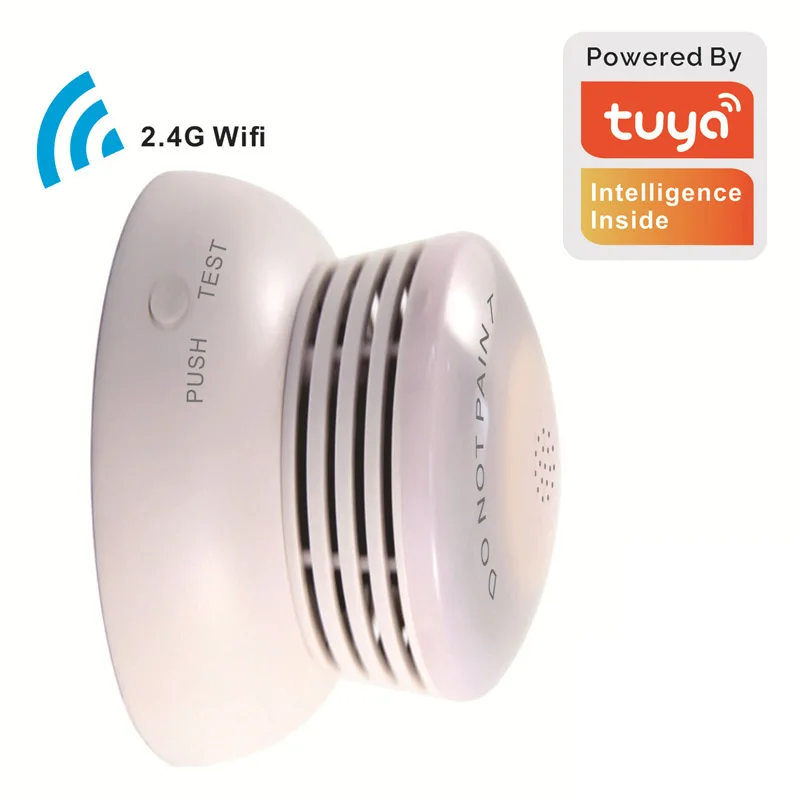 Wifi умный датчик дыма 2,4G пожарная сигнализация охранная система Tuya Smart Life APP дистанционное управление для умного дома