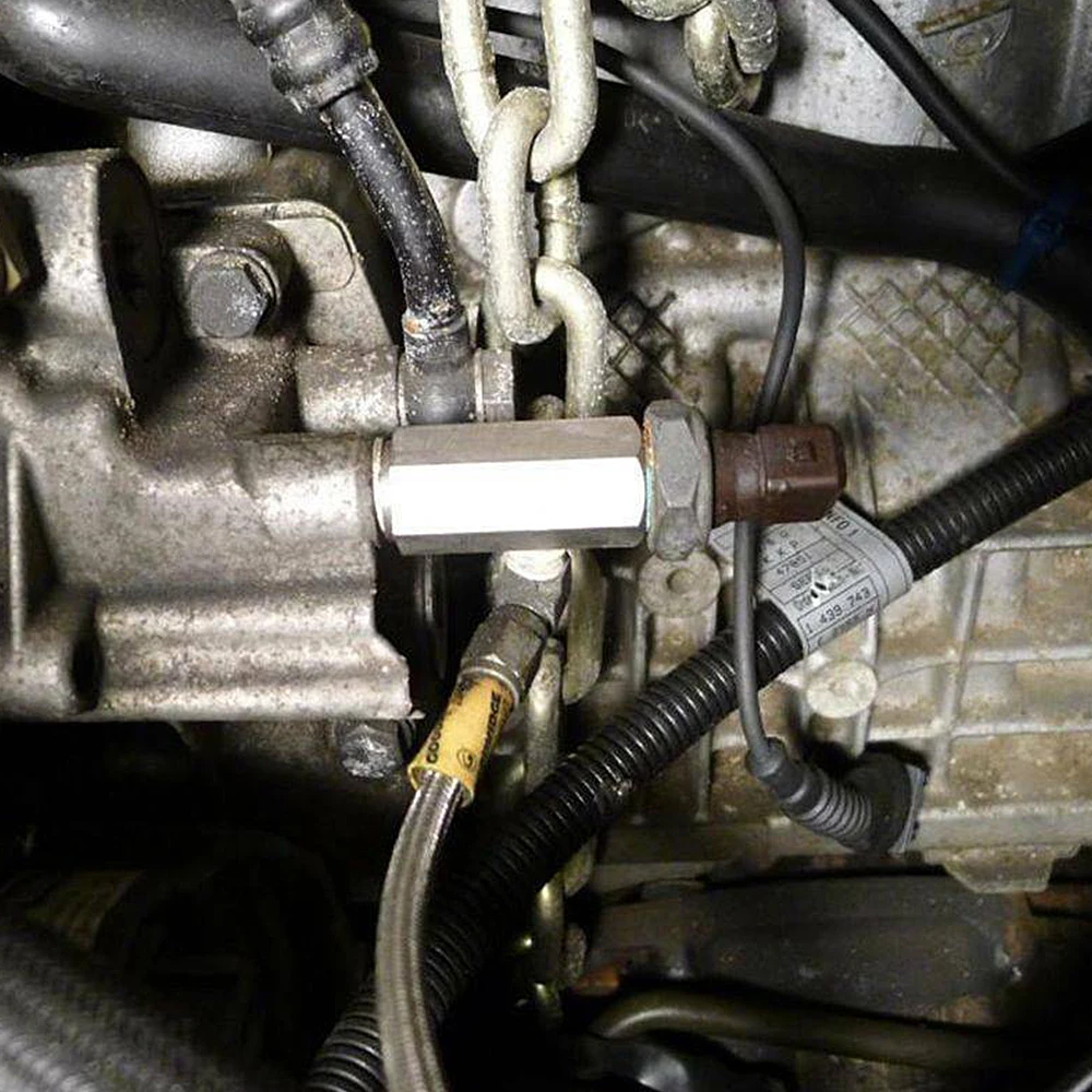 

304 Stainless 1/8'' NPT Oil Pressure Sensor Connector Tee - NPT Adapter Turbo Supply Feed Line