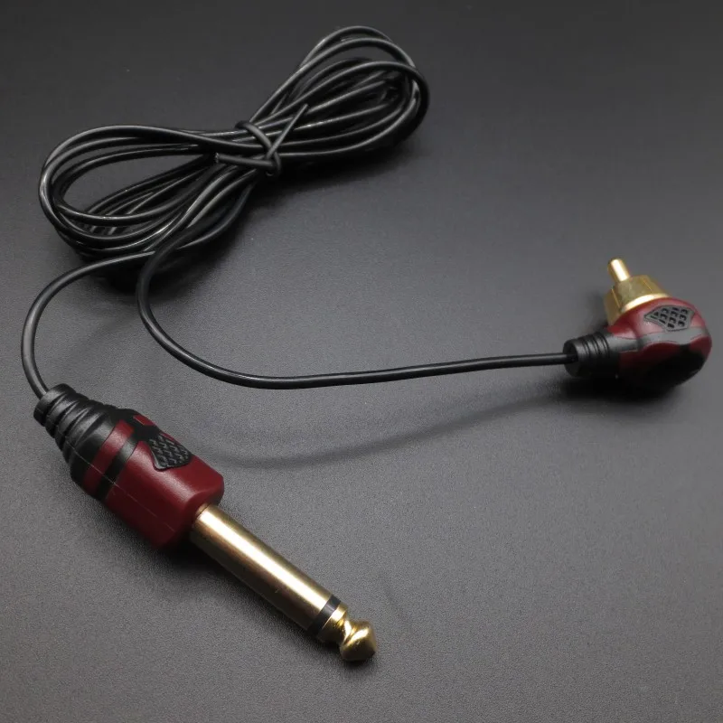 Ультра светильник 90 градусов прямоугольный тату RCA шнур зажим шнур с тонким силиконовым кабелем