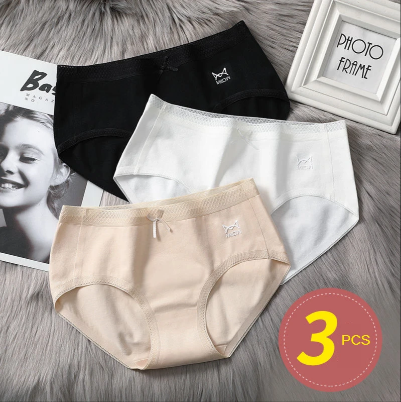 

MiiOW женское нижнее белье, женское хлопковое антибактериальное студенческое бесшовное милое кружевное привлекательное очаровательное нижн...