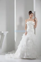 free shipping 2016 mercedes new design scalloped custom size luxury dress bridal gown marry dress white plus size wedding dress
