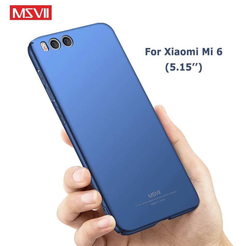 Чехол MSVII для Xiaomi Mi 6 X Тонкие Матовые чехлы Mi6 чехол Xiomi A2 Жесткий из поликарбоната