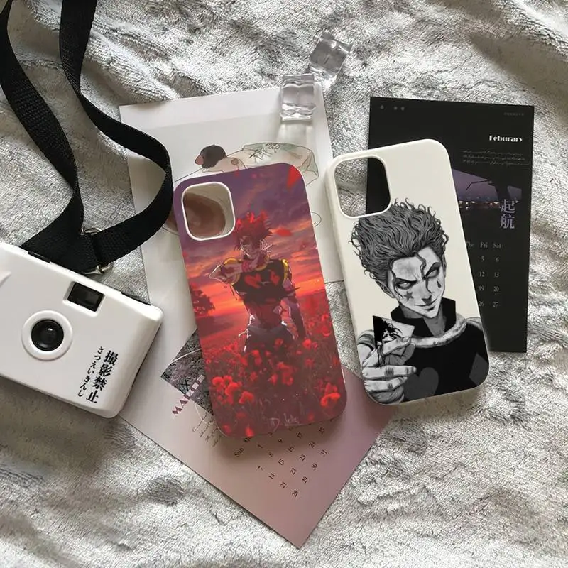 

HUNTER×HUNTER Phone Case White Candy Color for iPhone 6 7 8 11 12 13 s mini pro X XS XR MAX Plus