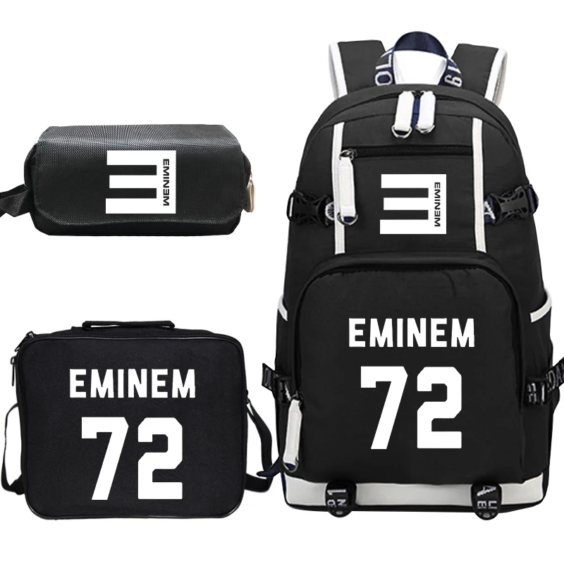 Комплект холщовых рюкзаков Eminem для детей и студентов детские дорожные ранцы