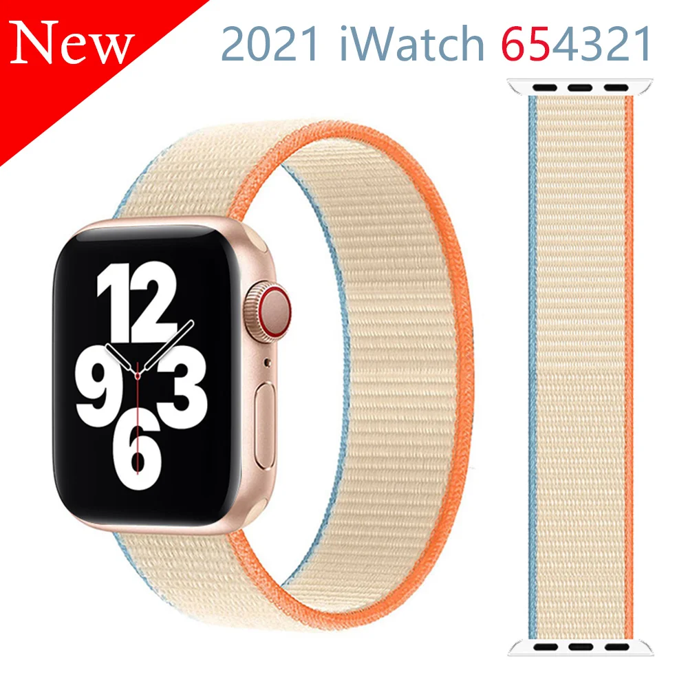 

Solo Loop Nylon Soft Breathable Strap For Apple Watch band 44mm 40mm 38mm 42mm Elastic Bracelet for iWatch Series 6 SE 5 4 3