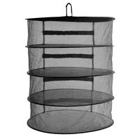 45cm60cm diameter 4 layer drying net for herbs hanging basket folding dry rack herb drying net dryer bag mesh