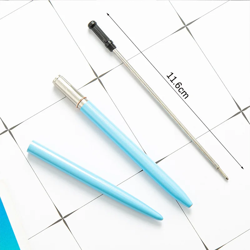 Ручка шариковая 1 0 мм с черными чернилами металлический корпус вращающаяся ручка