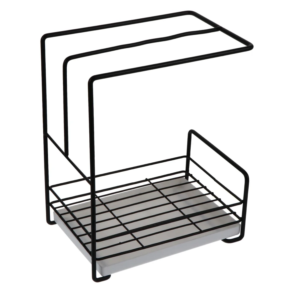 

1 Pc Household Storage Bracket Removable Storage Support with Drain Pan (Black)