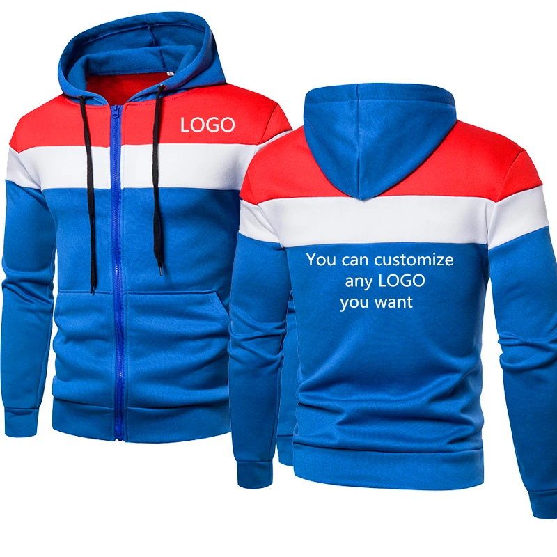 

Casual Spring Autumn Men's Zip Jacket Can Custom LOGO Printing Splicing Men's jackets High Quality Cotton Men Sportswear