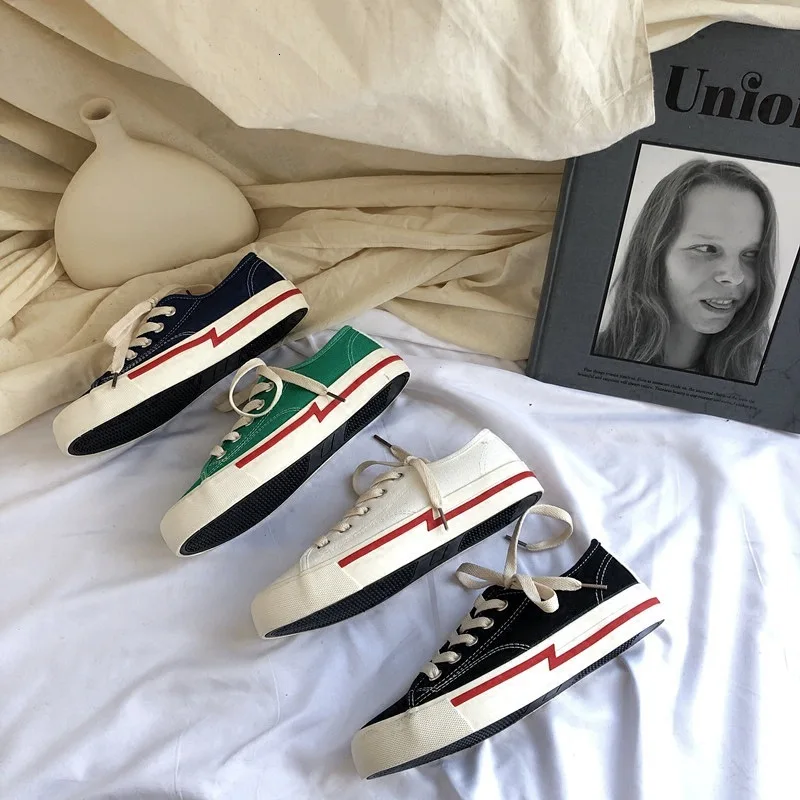 Весенние новые стильные женские парусиновые туфли в стиле ретро повседневные