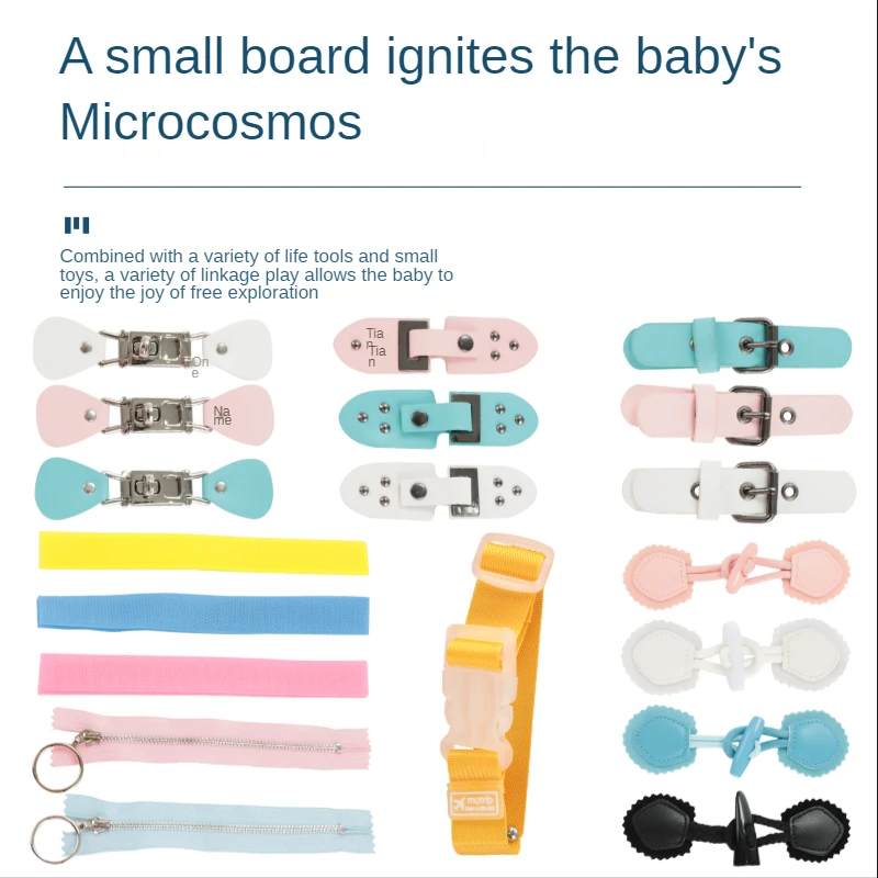 Фото - Busy Board DIY Accessories Components Zipper Release Buckle Velcro Life Skills Learning Montessori Early Education Toys children busy board accessories wood diy toy montessori material early education activity toddler toys for basic skills learning