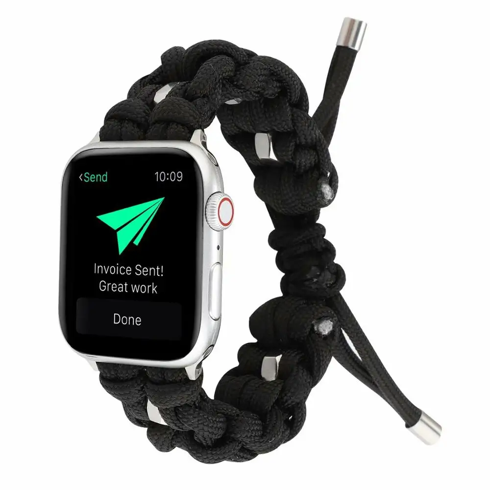 Новый Плетеный выдвижной ремешок для Apple Watch 5 4 44 мм 40 Модный женский iWatch 3 2 1 42 38