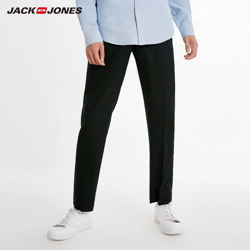 JackJones мужские Умные повседневные шерстяные брюки 218314591 | Мужская одежда