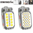 Портативный USB Перезаряжаемый COB + T6 светильник светодиодный фонарь, водонепроницаемый фонарь для кемпинга, магнитный дизайн, дисплей мощности, фонасветильник