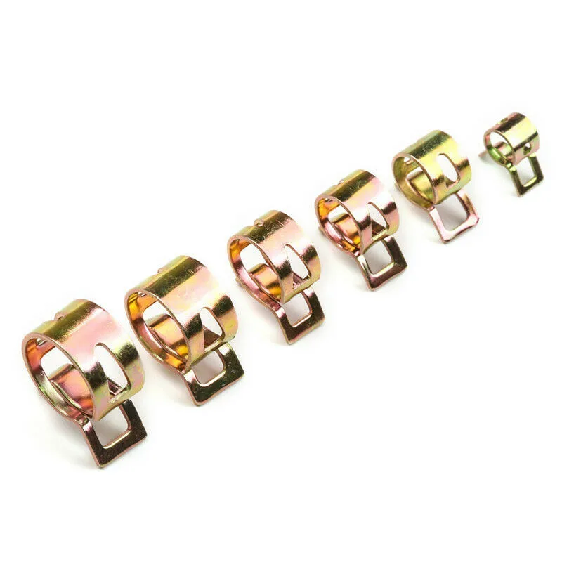 

Hose Spring Clip Kits Line Metal Oil Set Steel Tube 6 Sizes Universal Water 60Pcs
