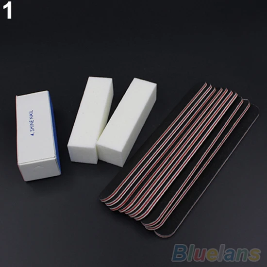 13 Pcs/Set Nail Art Sanding Files Buffer Block Acrylic UV Gel Manicure Tool File Buffing Grinding Pedicure Tools Kits | Красота и
