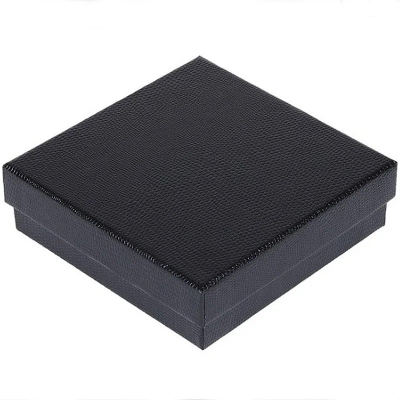 Коробки для ювелирных изделий 25 шт./партия 12x12x3,5 см черное ожерелье коробочка для кулона коробки ювелирные изделия Органайзер Подарочная коробка для кольца