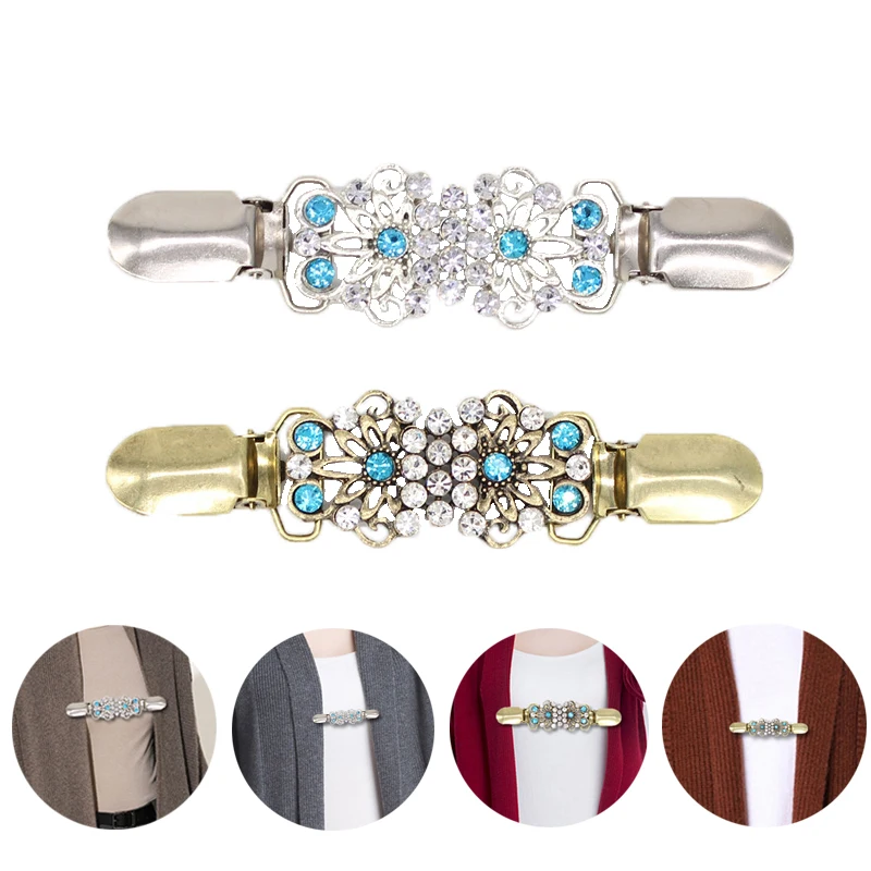 Женская винтажная шаль с кристаллами элегантная на утином пуху застежка для