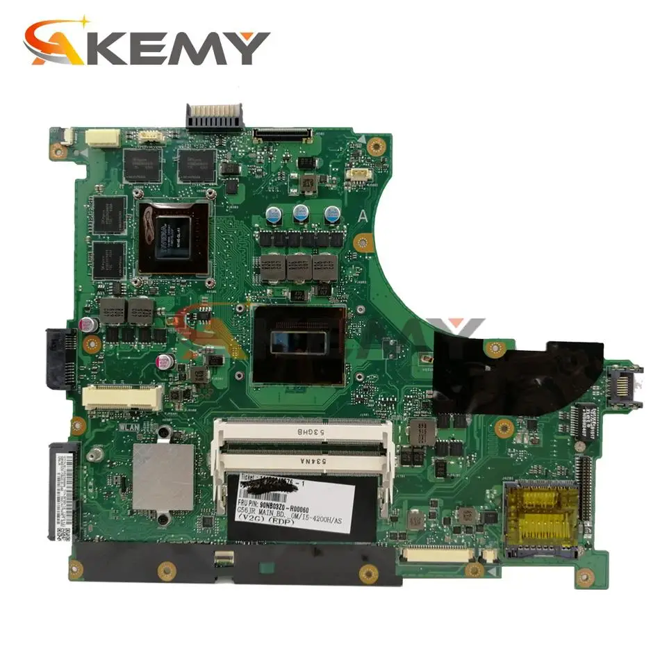N56JR материнская плата i7 4700HQ GTX760M для ASUS N56J G56J G56JR ноутбука EDP |