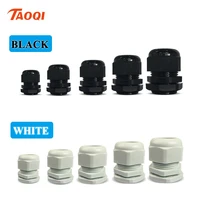12510pcs waterproof cable gland cable entry ip68 pg7 pg36 whiteblack nylon plastic connector joint