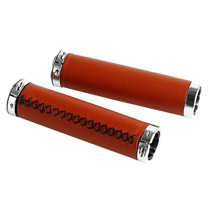 

Retro Bicycle Universal Handlebar Cover Lockable Handle Bicycle Handle Hand-Sewn Bicycle PU Leather Handlebar Cover