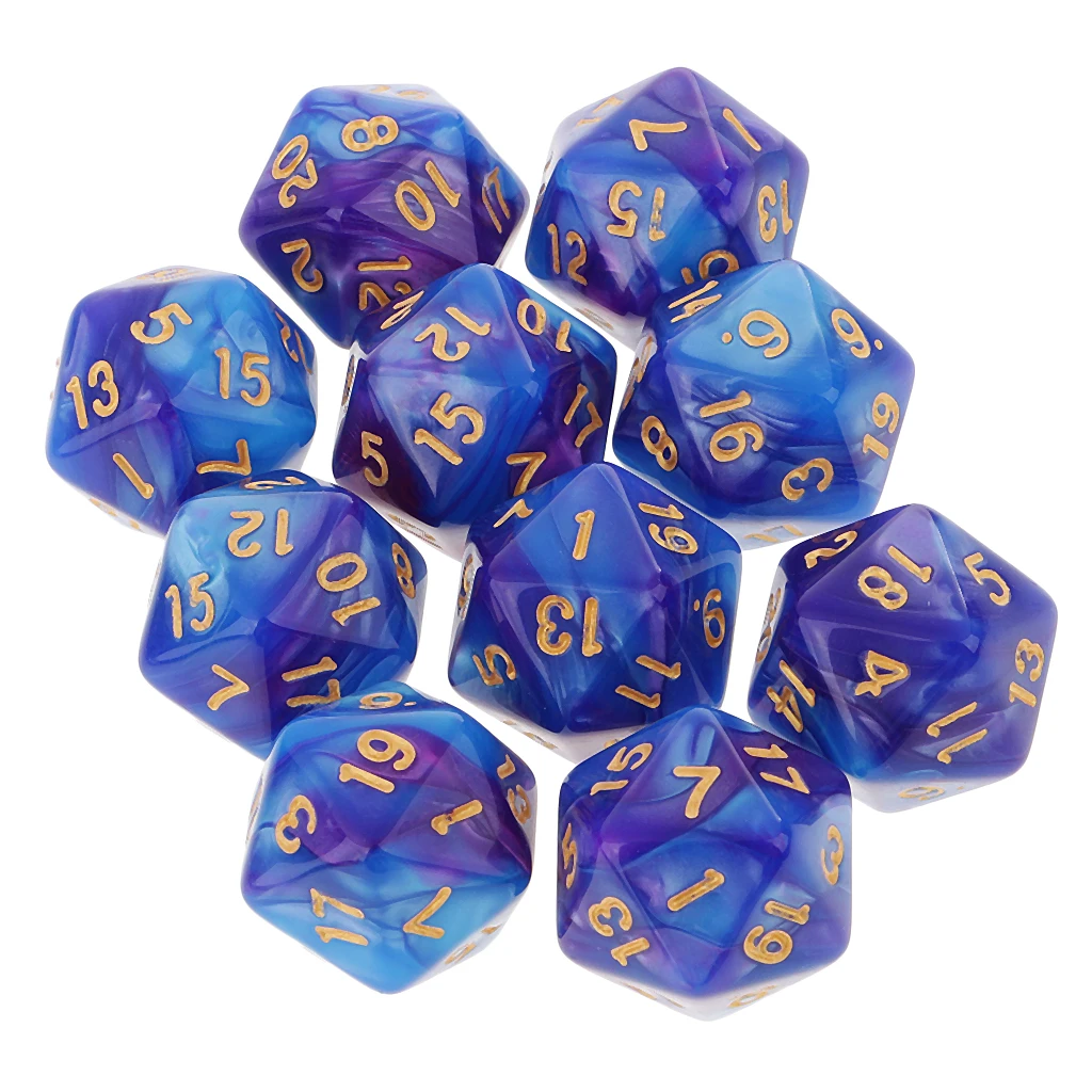 20 Двусторонняя D20 кубики двойной Цвета кости для игры DND D &amp ролевые настольные