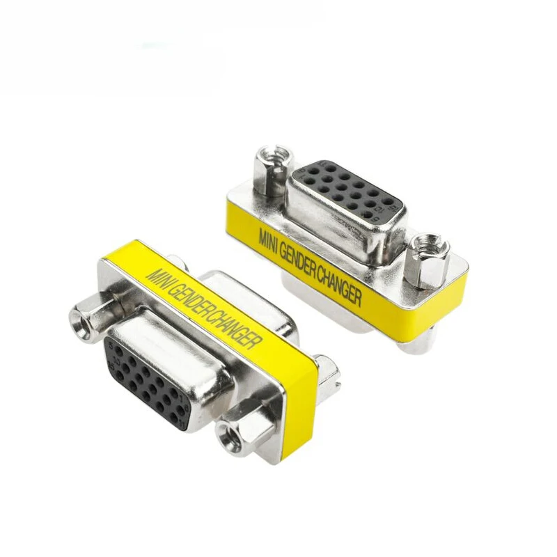 

VGA HD15pin vga zu vga адаптер VGA Gender Changer Konverter für ноутбук компьютер Projektoren HDTV Stecker und Spielen