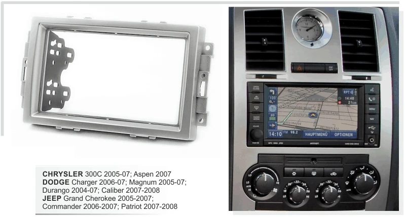 Facia для Chrysler 300C 2005-07 Dodge Charger Jeep Grand Cherokee Commander Patriot радиоустановка панель приборной