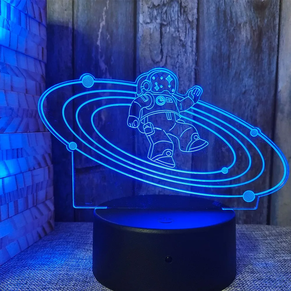 

New Colors Change 3D Astronaut Night Lamp LED Illusion Visual Night Light Kids Bedroom Decoration Sleeping Lamp Best Kids Gifts