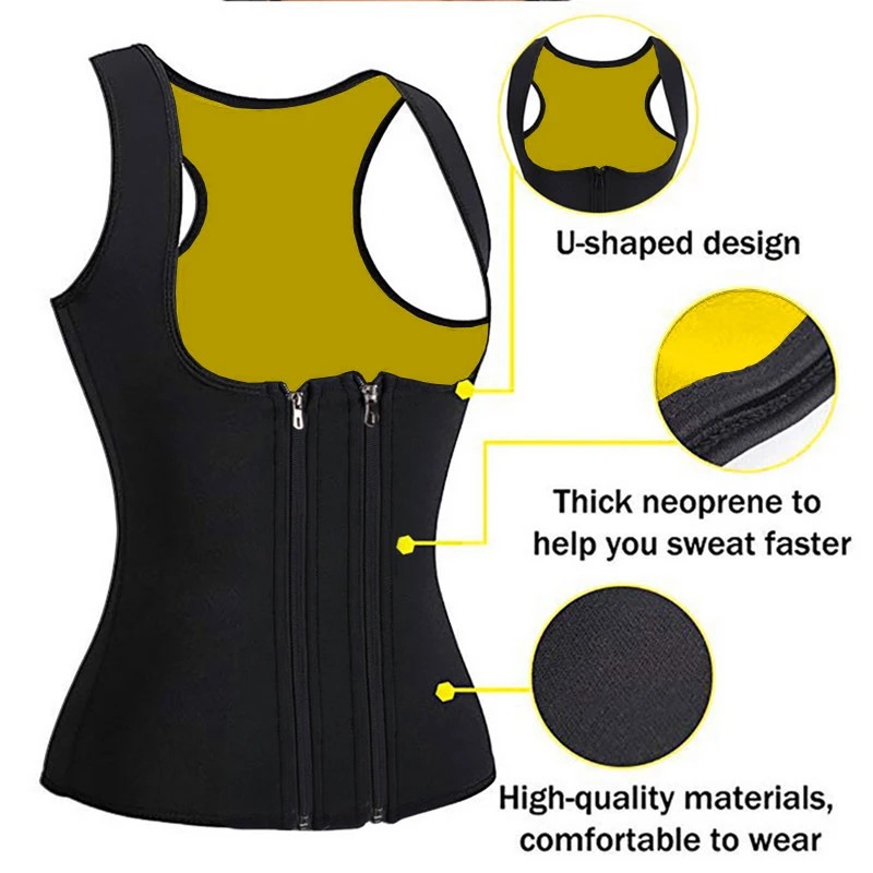 Неопреновый тренировочный жилет для сауны корсет пояс похудения Корректирующее