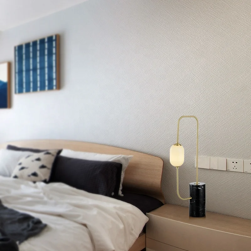 Современная стеклянная мраморная основа для настольной лампы прикроватная