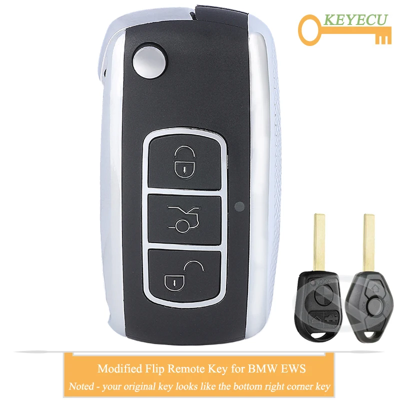 KEYECU обновленный Автомобильный ключ с дистанционным управлением для BMW EWS система