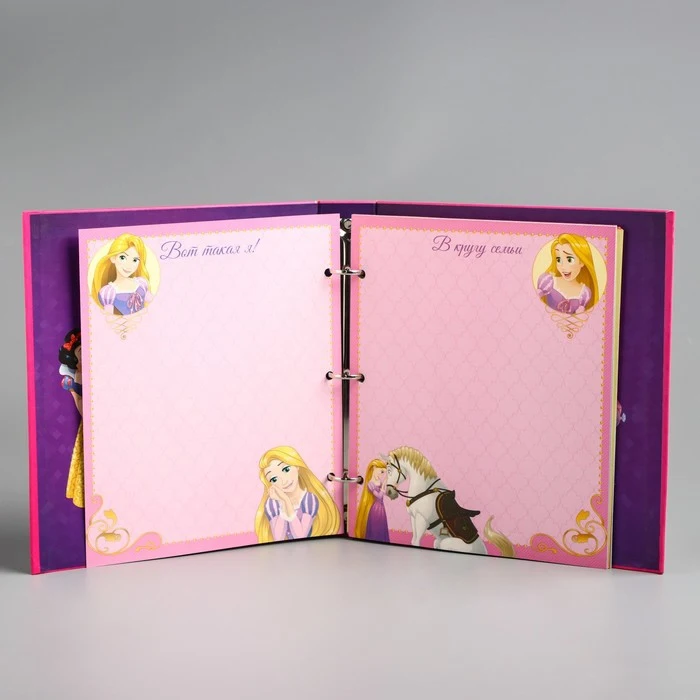 Photo album on metal rings with stickers Magic around Princess for the family kids children boy girl Home decor Albums Garden |