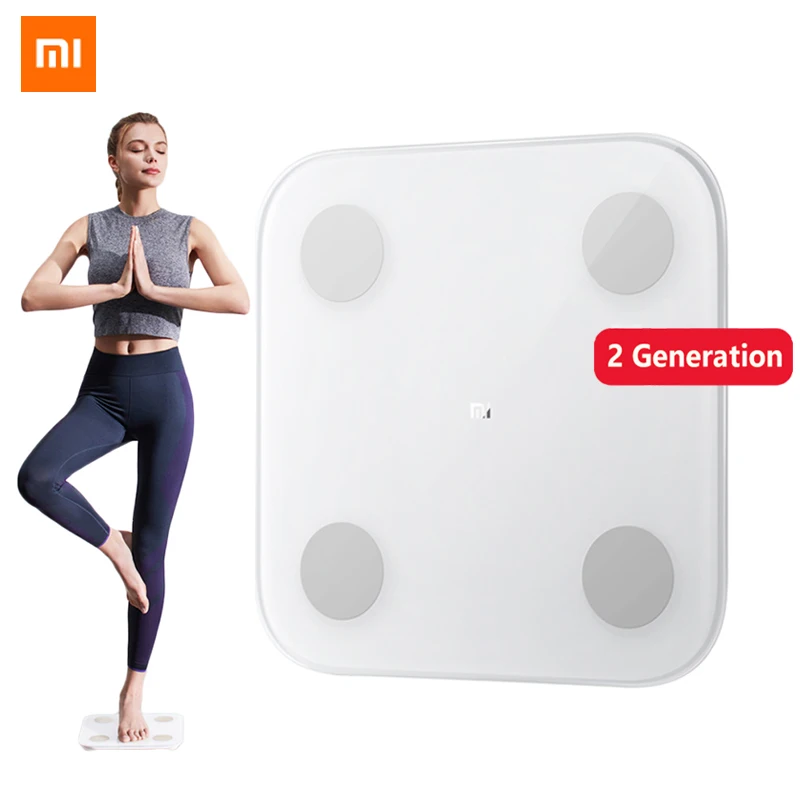 Новинка Xiaomi Smart Body Fat Scale 2 приложение Mifit Bluetooth 5,0 тест баланса 13 Дата тела BMI весы для здоровья светодиодный дисплей